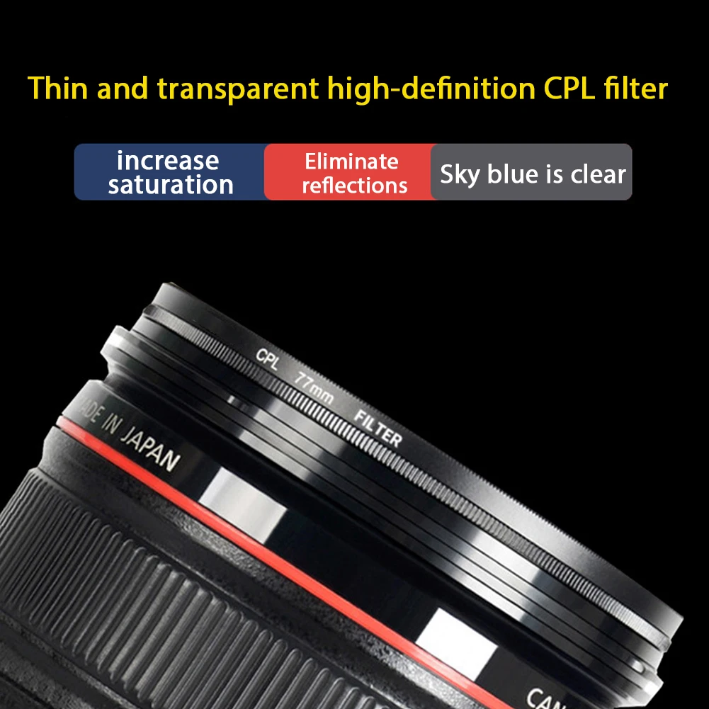 Camera Lens Filter MYOBO Circular Polarizing CPL 37 40.5 43 46 49 52 55 58 62 67 72 77 mm for Canon Nikon Sony Fujifilm camera lens filter,photography filter,circular polarizing filter