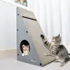 크림펫크림펫 대형 고양이 수직 스크래쳐 고양이장난감 숨숨집 우드 고양이용품 추천 대형스크래처 벽면설치 고양이집