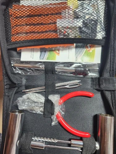 Tyre Repair Kit 45PCS Motorcycle Car Accessories Studding Tool Set Puncture Pug Set Car Tire Repair Tool Auto Bike Tire Repair photo review