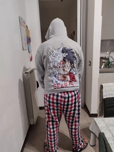 One Piece Gear 5 Luffy Hoodie – Zip-Up Anime Jacket with Sleeve Graphics (Multiple Colors)