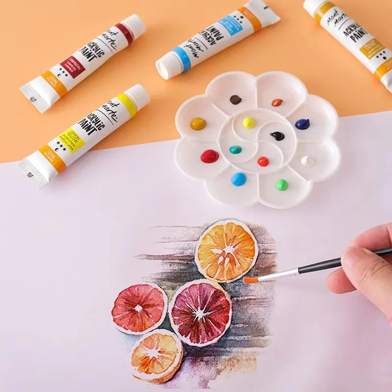 Plum Blossom Acrylic Palette for Watercolor Chinese Painting DIY Art Supplies for Students Artists 11cm