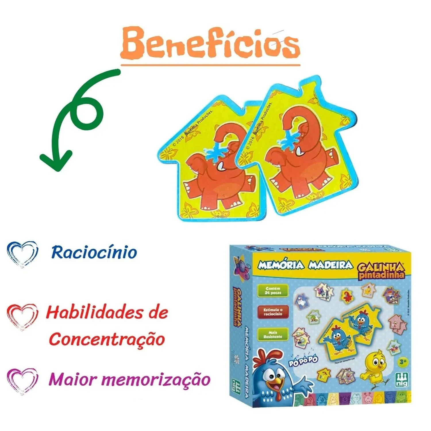 Jogo Memória e dvd Cantando e Brincando Galinha Pintadinha no Shoptime