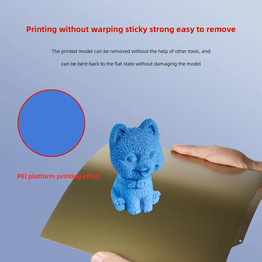 Prusa i3 MK3S PEI 빌드 플레이트 241x254mm 양면 스프링 강판 Prusa i3 mk3s + 플레이트 용 검정색 PEI 부드러운 PEI 시트