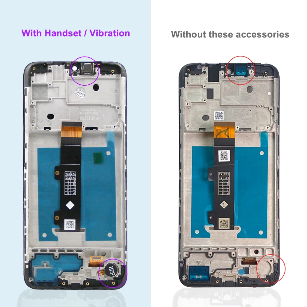 모토로라 모토 E20 XT2155 LCD XT2155-1 디스플레이 터치 패널 스크린 디지타이저, 프레임 포함, 6.5 인치 테스트 완료