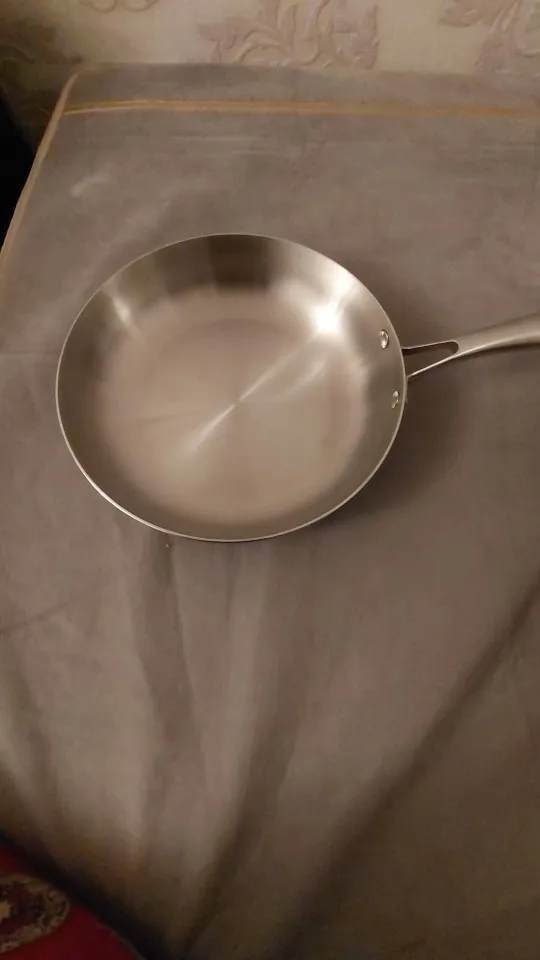 304 Stainless Steel NonStick Frying Pan Uncoated Steak Pan for Gas