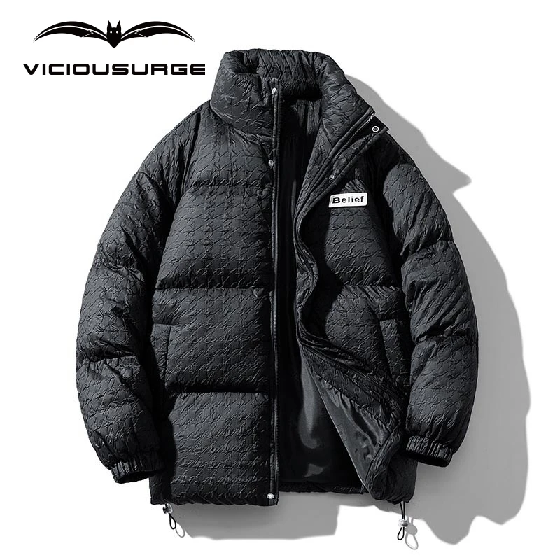 

Men Hip Hop Oversize Padded Bomber Jacket Coat Streetwear Jacket Parka Cotton Harajuku Winter Down Jacket Coat Outwear