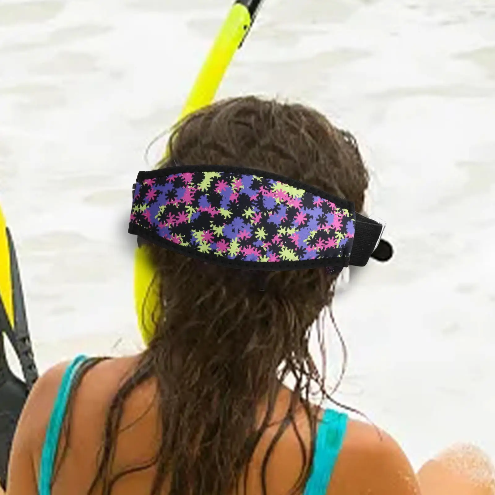 Diving Mask Slap Strap Protection for Snorkeling Freediving Water Sports,Women Mask Slap Straps Protect Long Hair Band Neoprene