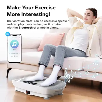 MERACH Vibration Plate Exercise Machine Whole Body Workout Power Vibrate Fitness Platform Vibration Plate Weight Loss & Shaping 2