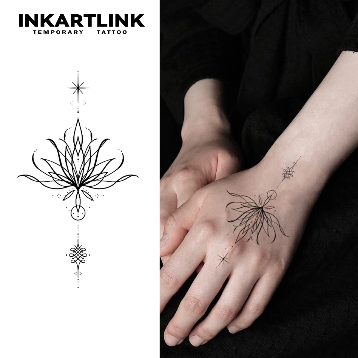 Tatouage Lotus Réaliste : La Solution Idéale pour un Motif Éphémère et  Naturel, image size:1200x1200