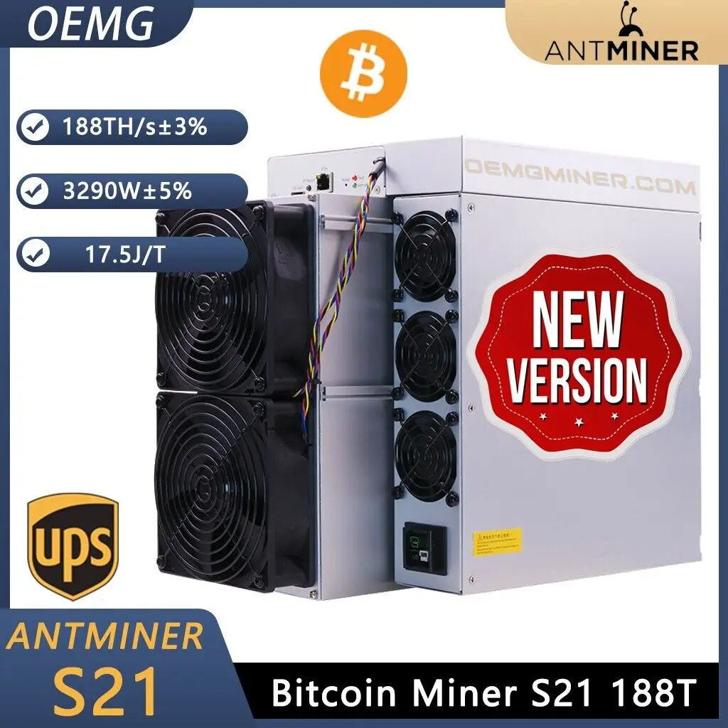 

Bitmain Antminer S21 188T 3290W ASIC Miner