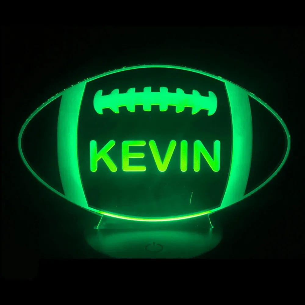 Personalizado LED Neon Night Light, futebol, basquete,