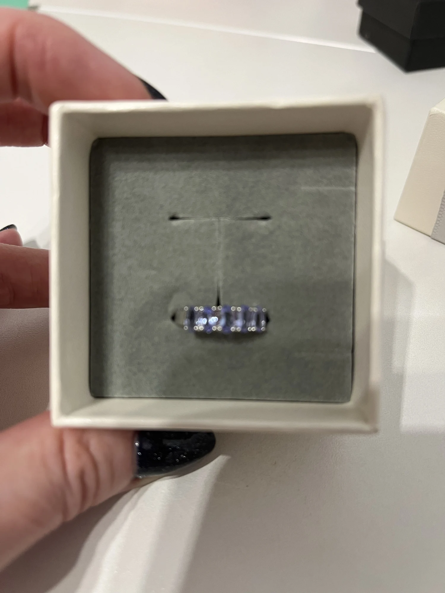 Bague en argent et tanzanite -Tanzargentées