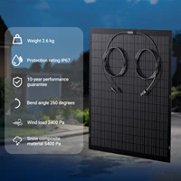 Panneau solaire flexible LIONSHEE (lot de 4), 4 × 240 W, puissance totale 960 W, module photovoltaïque monocristallin à 17,55 %, flexible jusqu'à 120°, indice de protection IP67, ultra-léger, idéal pour balcon, camping 2
