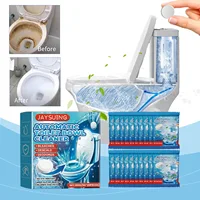 Jaysuing 20pcs Toilet Bowl Cleaner Descaling Deodorizing Urine Odor Stain Remover Tank Decontamination Bathroom Cleaning Tablets