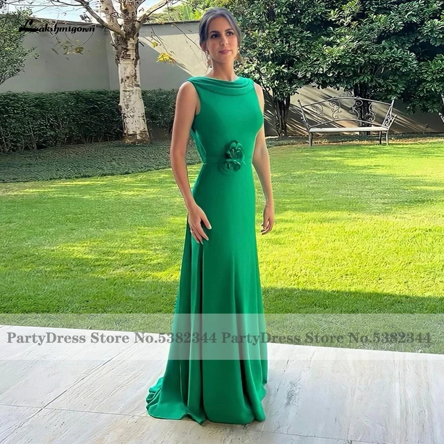 Lakshmigown Elegant Green Long Mother Of The Bridal Dresses 2023 Largo Invitada Boda Women Party Gowns Backless - Mother Of The Bride - AliExpress