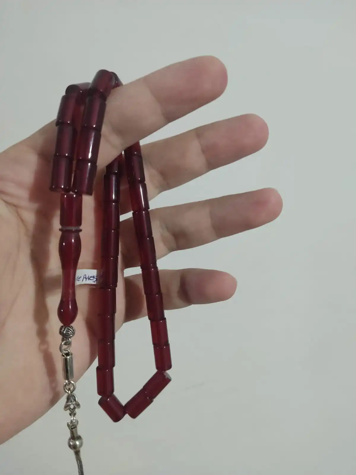 

Fire Amber Rosary Silver Plated Tasseled Squeezed Amber Prayer Beads 33 Tasbih gift man men’s fashion muslim bracelet arabic