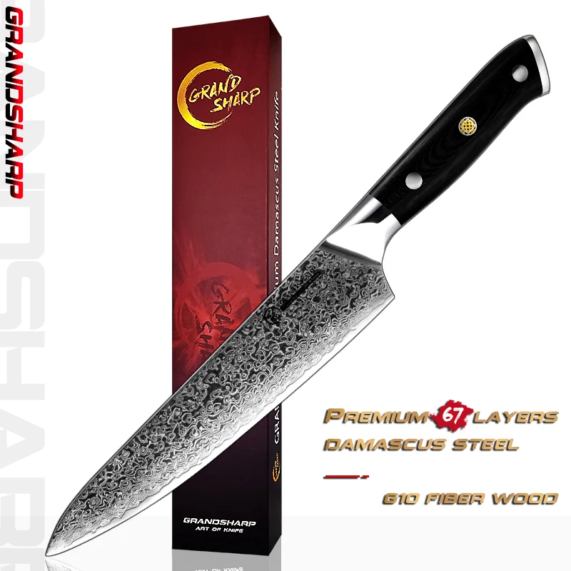 Damascus Chef Knife 8 Inch Japanese Damascus Steel Kitchen Knife 67