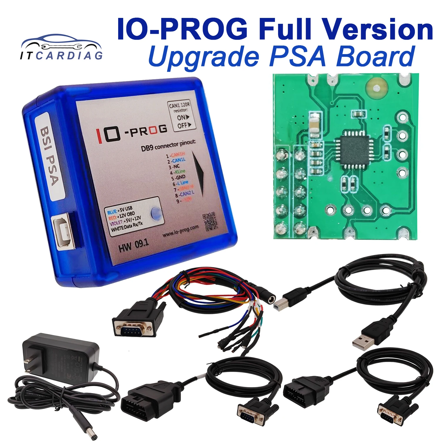 NEWEST IO Prog Full Verison PSA BSI with Upgrade PSA Board Io Terminal
