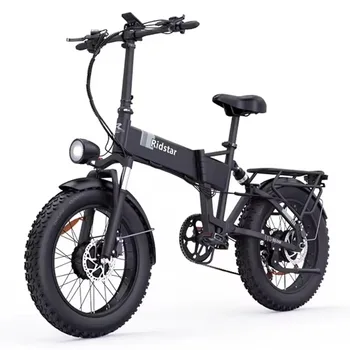 Ridstar H20 Pro 2000W E-bike pieghevole 48V23AH 20 "Pneumatico grasso Doppio motore AllTerrain MTB Bici elettrica certificata CE per montagna/neve