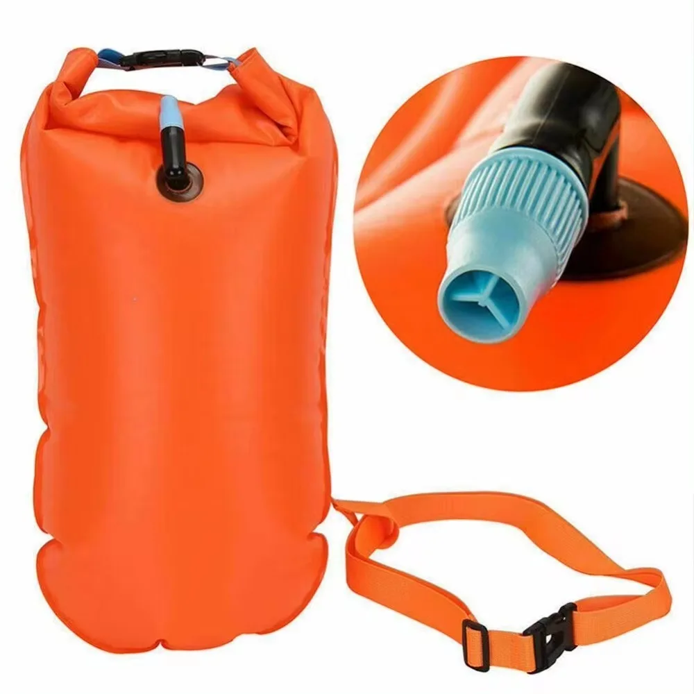 Bouée De Remorquage étanche Pour Natation En Eau Libre - Sac 28L Avec étui Téléphone, Sifflet, Deux Chambres à Air, Ceinture Réglable, Sécurité Visibilité
