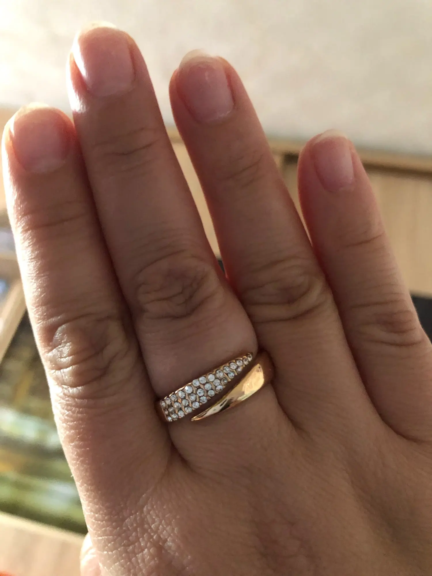 New Stainless Steel 18K Gold Plated Sun Rings for Women photo review