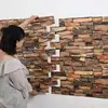 12Pcs 35cmx30cm Living Room Imitation Brick Waterproof Self-adhesive Wallpaper 3D Wall Stickers 3