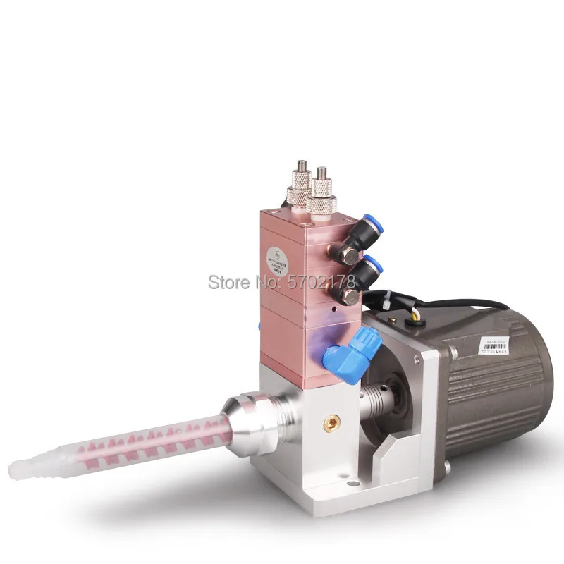 

BY-118AB Electric stirring ab double liquid dispensing valve lift-back suction type crystal glue dynamic mixing valve