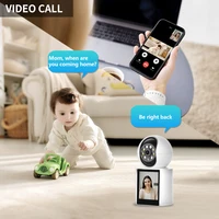 2MP wireless WIFI video call camera baby safety protection monitor 2.8-inch screen button call PTZ human shape detection ICSEE 3