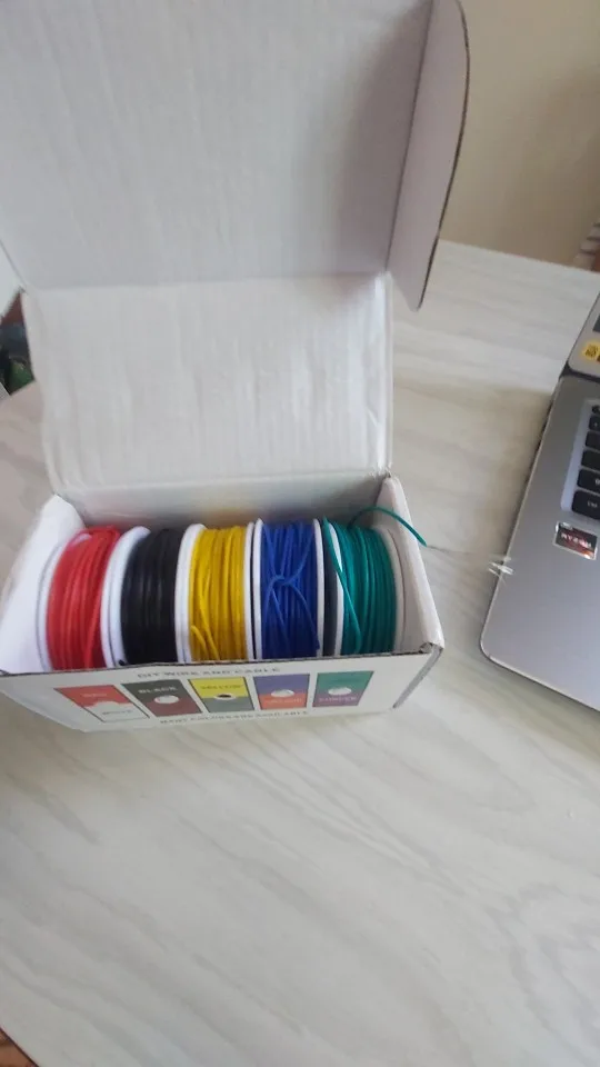 （5 Colors Mix Kit）UL1007 Wire PVC Insulation Tinned Copper Cable Stranded Electrical Line 30/28/26/24/22/20/18/16 AWG PCB Wire photo review