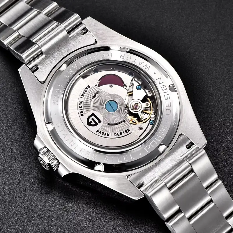 PAGANI DESIGN 2026 New Automatic Machinery Men's Watch GMT DG5833 Stainless Steel sapphire crystal 10Bar Waterproof reloj hombre - Image 5