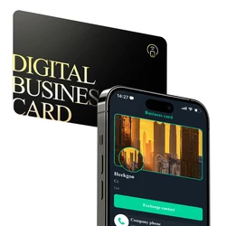 NFC - Enabled Digital Business Card for Quick Contact Sharing (Laser Silver)