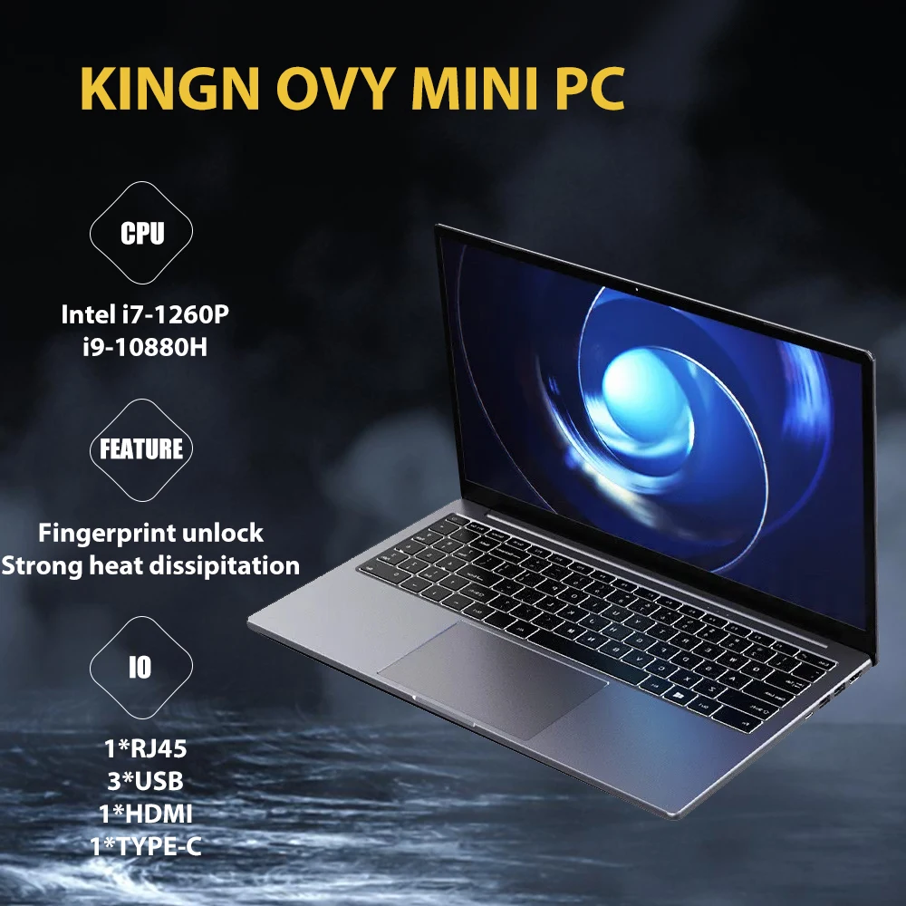 12Th Gen 15.6 "Full Hd Ips Display Notebook Intel I9 10885H I7-1260P I5-1250P Processore 64G Ram 4T Ssd Ultrabook Laptop Portatile