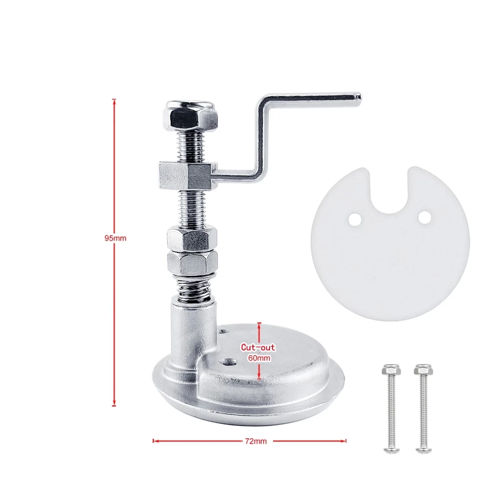 thumbnail image 2 of Large Marine Grade 316 Stainless Steel Flush Hatch Latch - Adjustable Locking Lift Handle For Boats 2 of 14