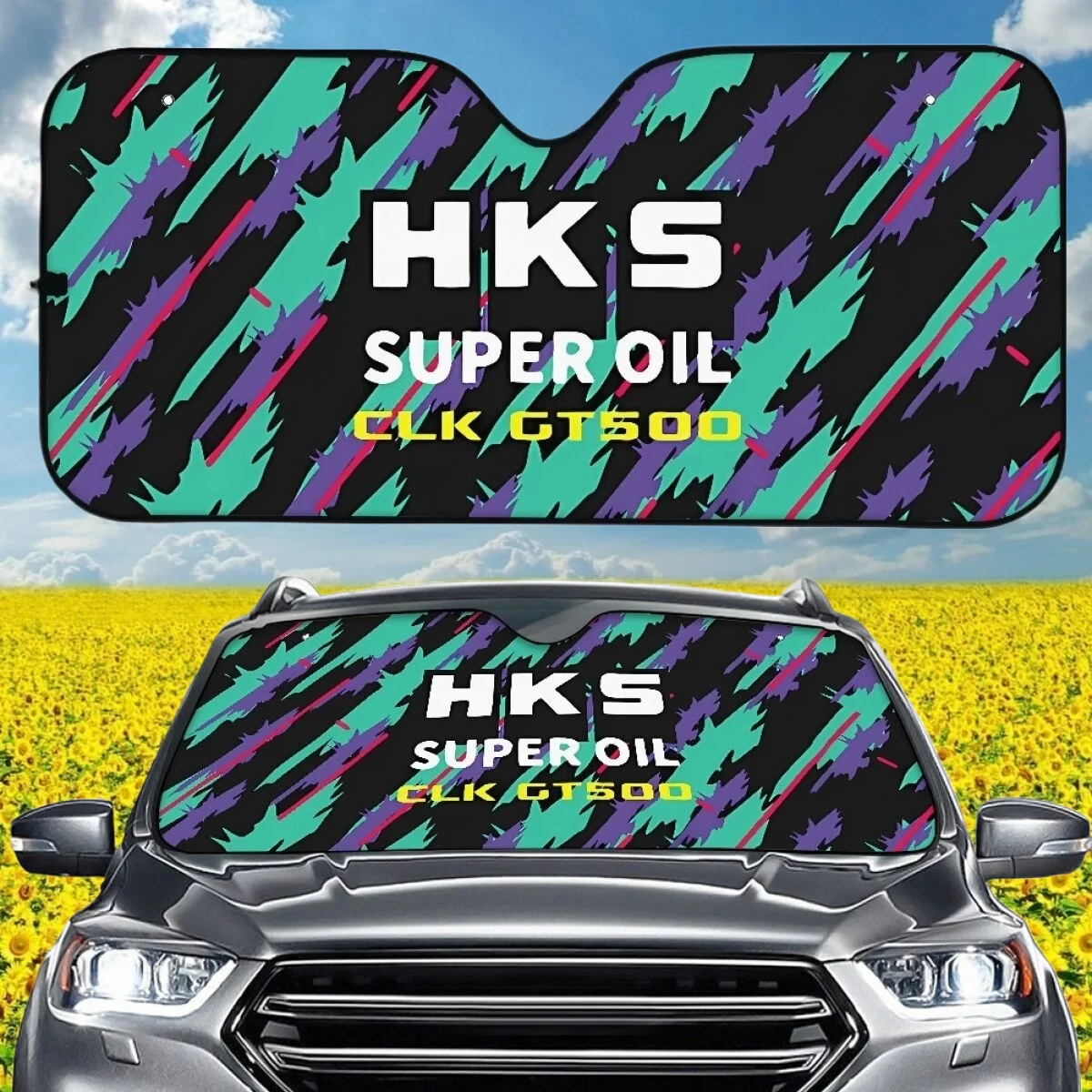 

New Car Sun ShadeHKS R32 Print Car Accessories for Woman Men Brand Design Soft Windshield Covers Anti-dirt Parasoles Para Coches