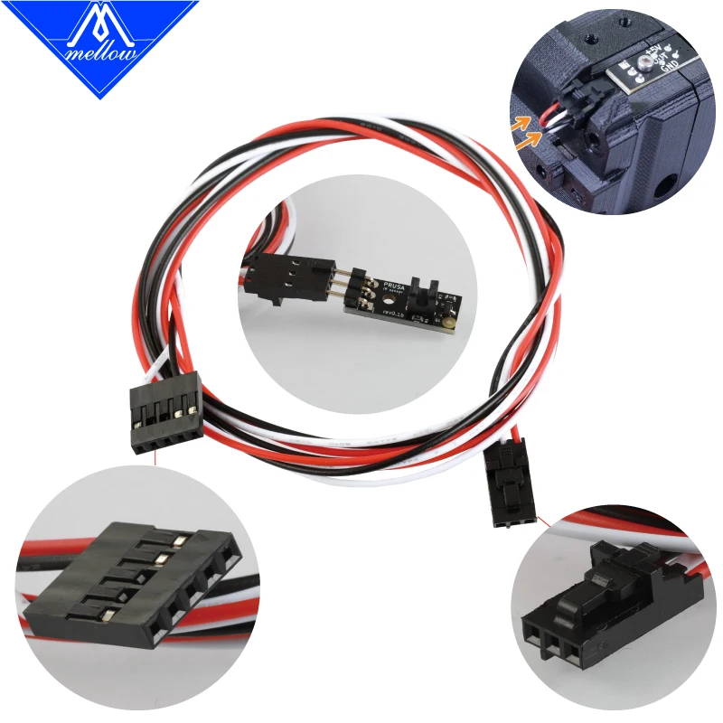 Mellow Prusa i3 Mk2.5 Mk3 para Mk2. 5s Mk3s Filamento Sensor Kits de Elevação Detectar Preso Filamento Sensor para Peças de Impressora 3d - Imagem 6