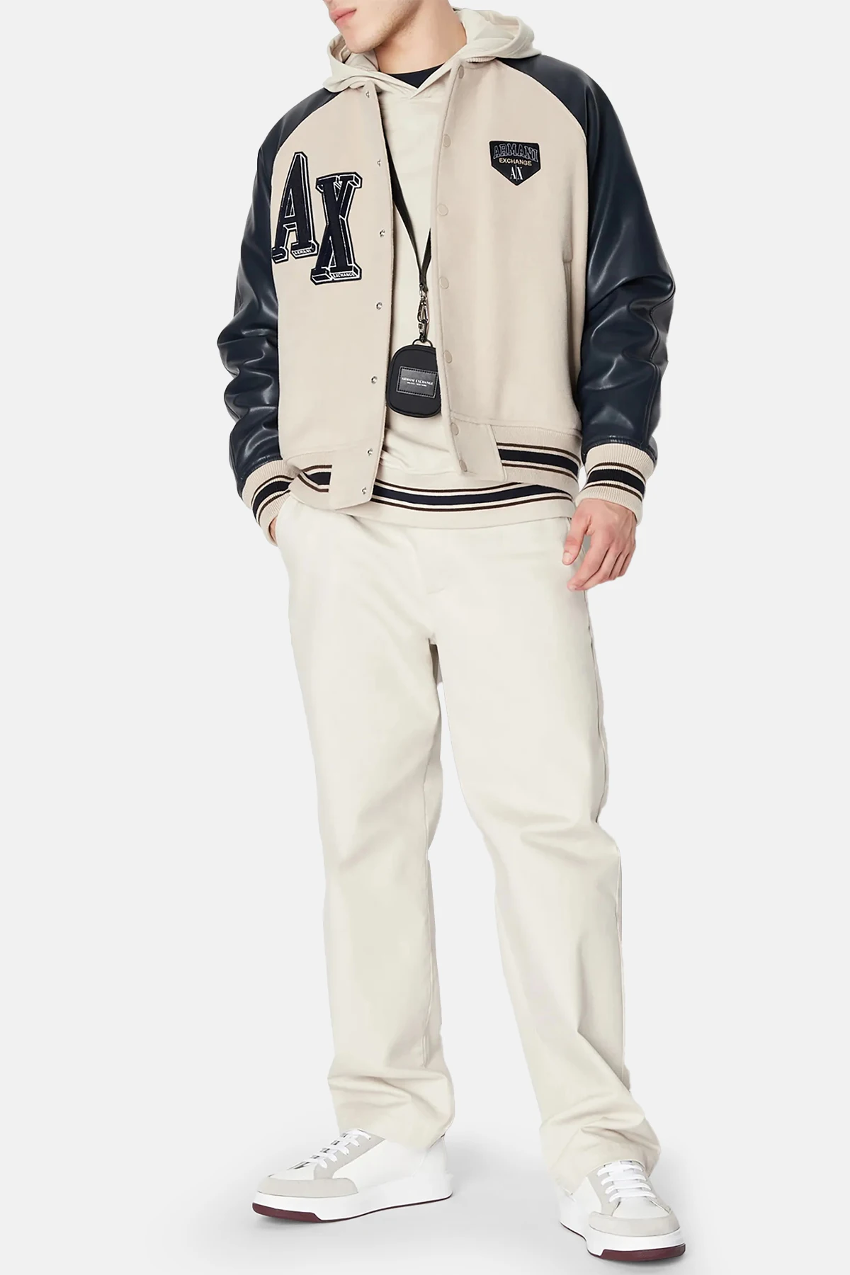 アルマーニ エクスチェンジAXロゴバーシティジャケット
