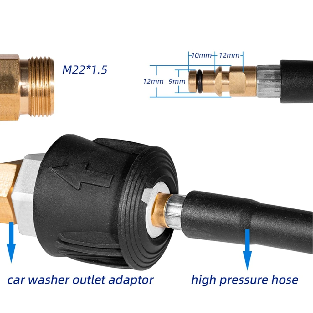 Myjka ciśnieniowa Adapter szybkozłącze do pistoletu i myjka z dużą mocą do żeńskiego M22 14mm pasujący do Karcher Lavor Bosch