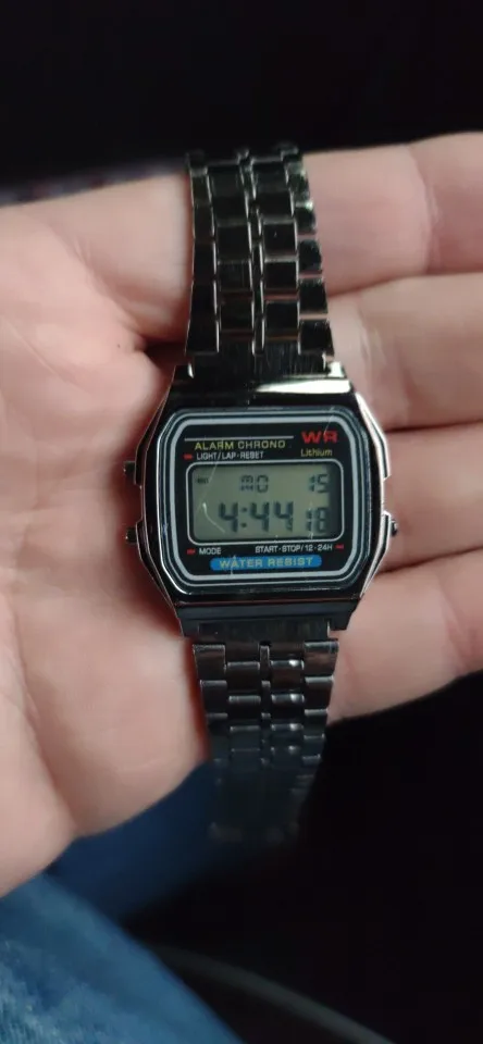 F91w relógio de luxo à prova dwaterproof água retro digital aço inoxidável esportes relógios militares das mulheres dos homens relógios de pulso eletrônicos photo review