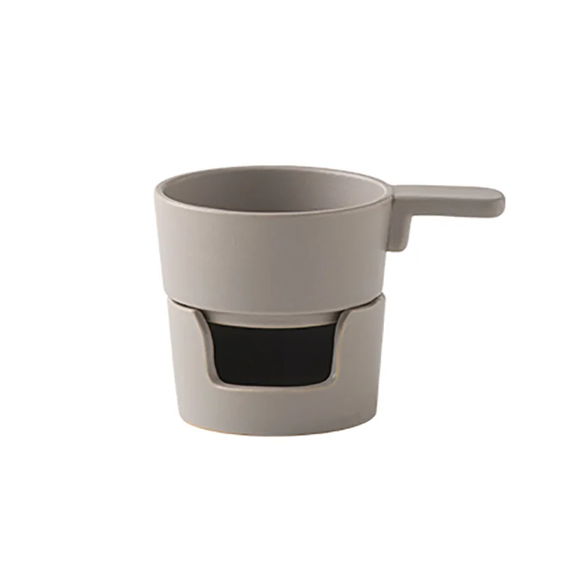 Ceramic Fondue Pot Swiss Cheese Ice Cream Chocolate Melting Hotpot Porcelain DIY Fondue Set Butter Melter Cup Small Warmer