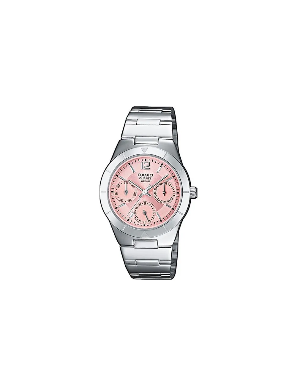 Orologio Da Donna Classico Casio Ltp-2069D-4A Con Quadrante In Acciaio Rosa 50M Resistente All'Acqua