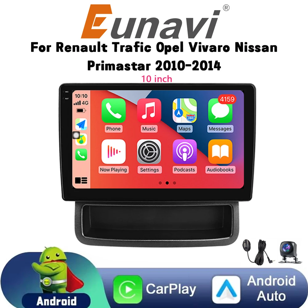 Inefala 2 64G Radio voor Renault Trafic 2 Opel Vivaro A Nissan Primastar 2010-2014 Android 13 met Wireless CarPlay, 10'' Autoscherm met Bluetooth WIFI 26UI GPS FM EQ AHD Achteruitrijcamera Inefala 2 64G Radio voor Renault Trafic 2 Opel Vivaro A Nissan Primastar 2010-2014 Android 13 met Wireless CarPlay, 10'' Autoscherm met Bluetooth WIFI 26UI GPS FM EQ AHD Achteruitrijcamera