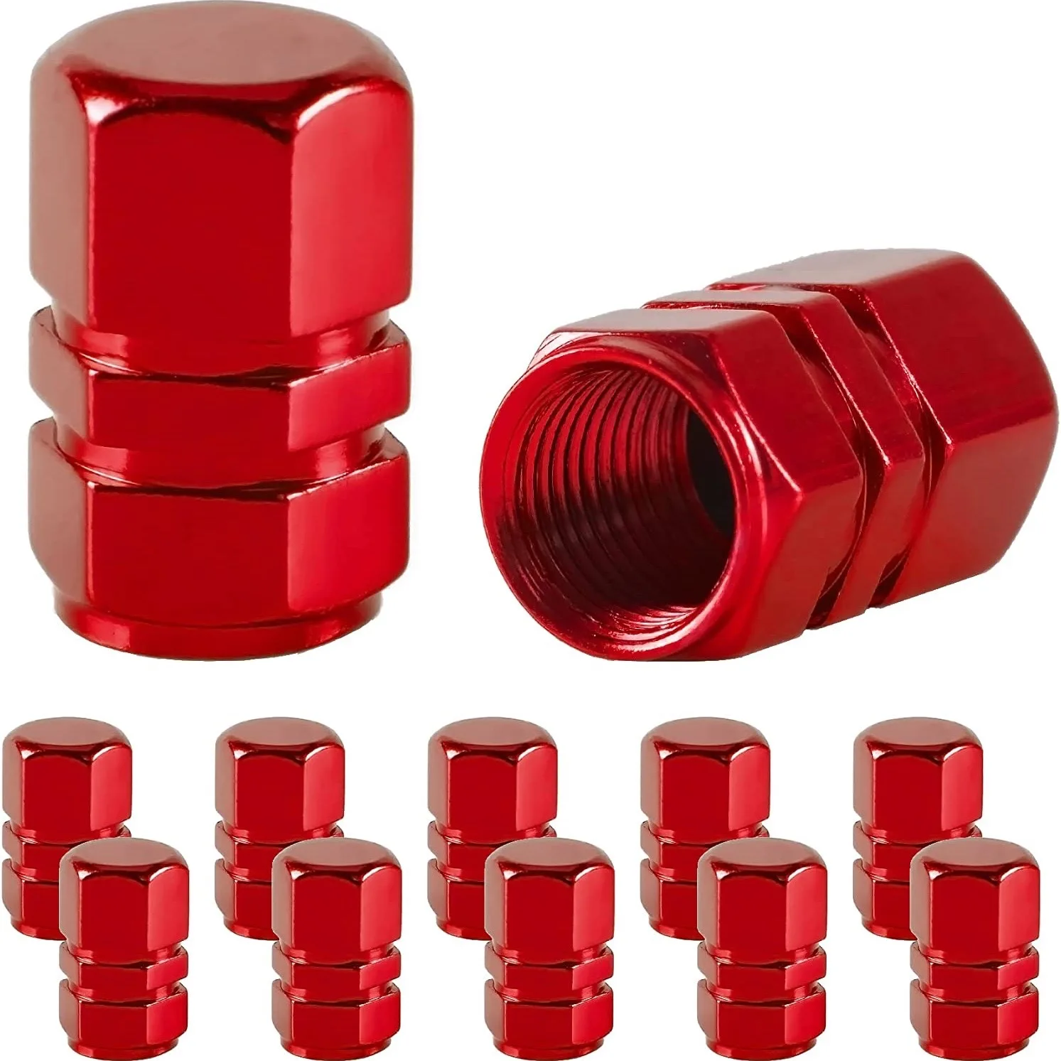 12-Piece Universal Tire Valve Stem Cap Set - Durable, Easy-to-Install Dust Covers