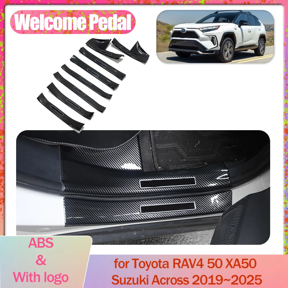 Silvery Door Sill Protector Guard Scuff Plate For Toyota RAV4 - Foto 2
