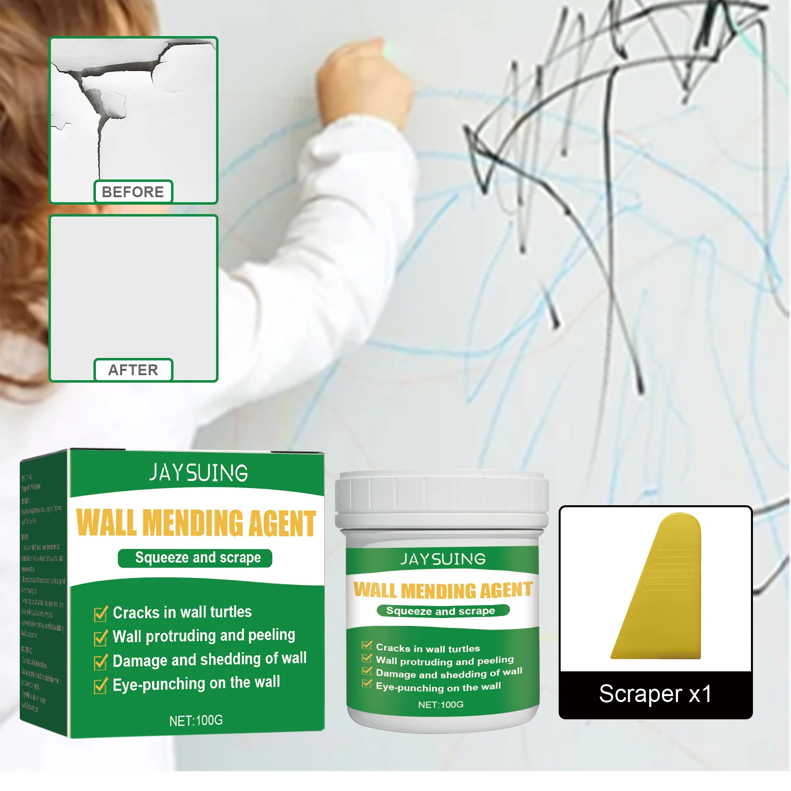 Waterproof Wall Mending Agent Crack Resistant Filler Paint