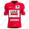 Red UAE Cycling Jersey 2024 Set Spain Tour Short Sleeve Summer Clothing Mens Road Bike Shirts Suit Bicycle Bib Shorts MTB Ropa 2