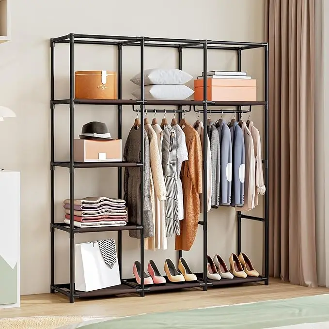 **51-Inch Portable Fabric Wardrobe Closet** 3