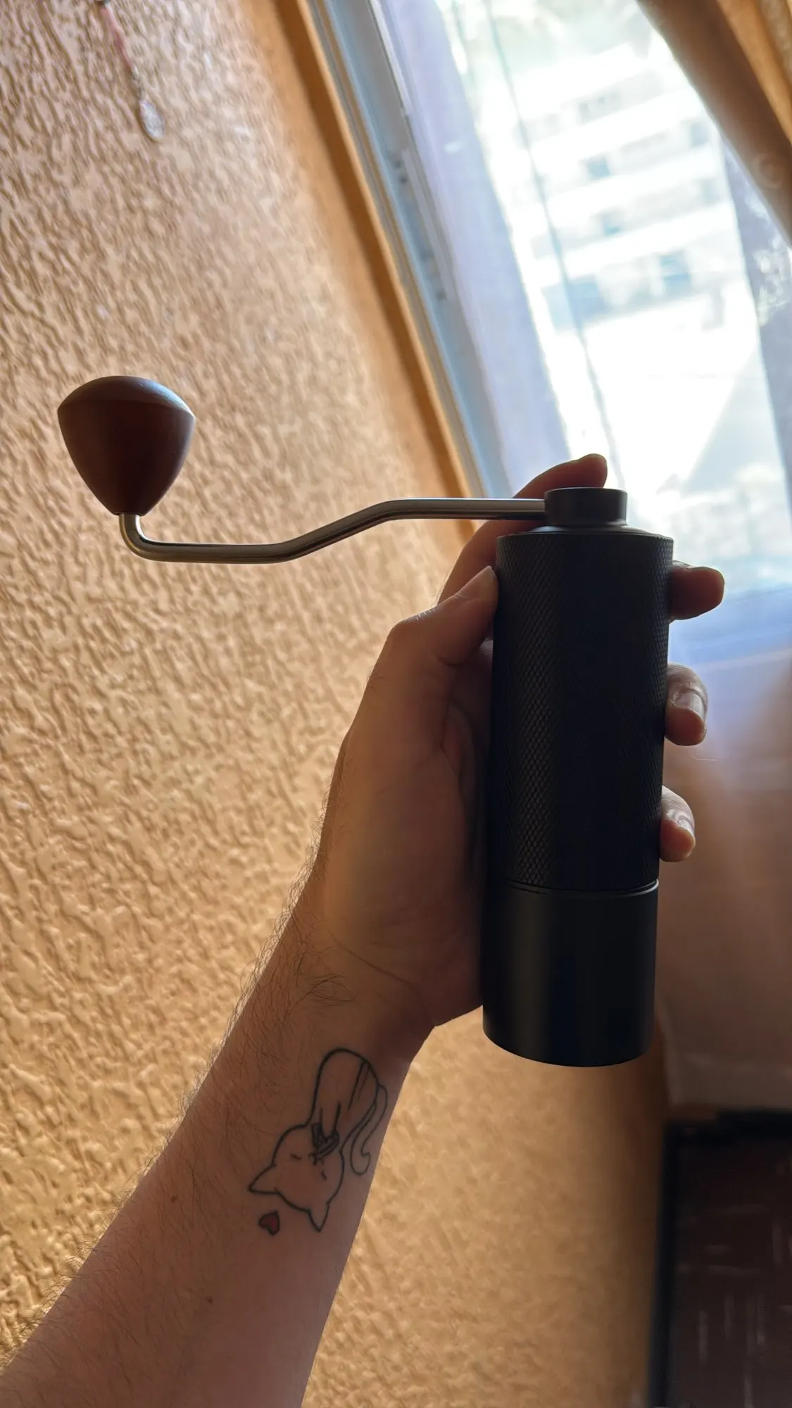 Manual Coffee Grinder Stainless Steel Conical Burr Adjustable Setting High Quality Portable Hand Grinder photo review