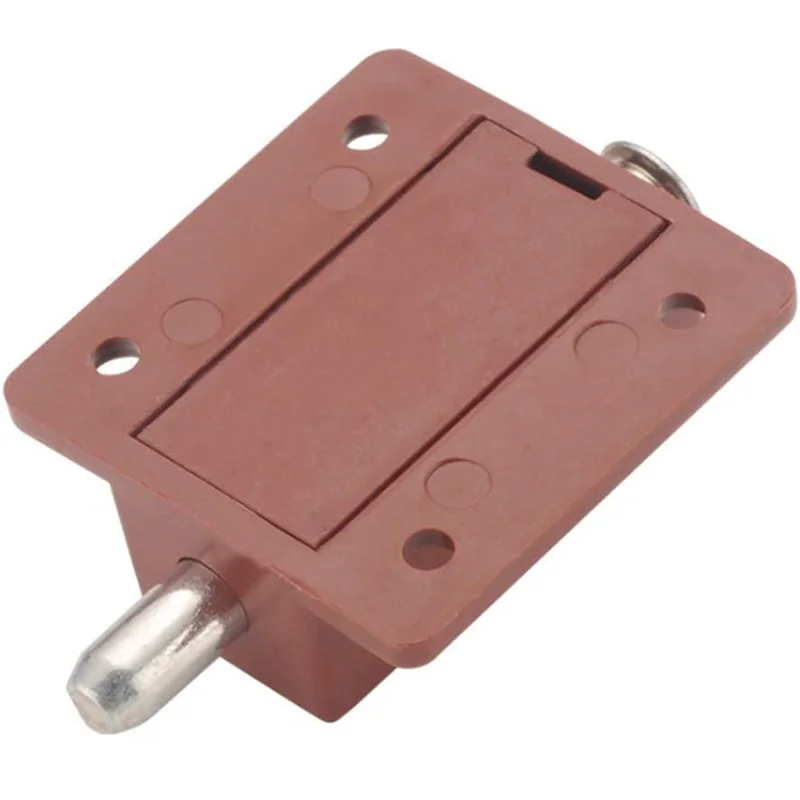 Hot Spring Loaded Press Button ABS Plastic Bolt Sliding Lock Latch For Door Furniture Hardware Accessories