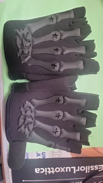 Riding Fingerless Gloves Non-slip Half Finger Gloves for Motorcycle Cycling photo review