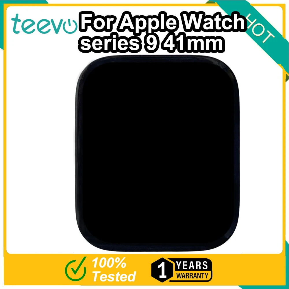 Teevo Per Apple Watch Series 9 41Mm/45Mm Lcd Touch Screen Display Digitizer Assembly Nero